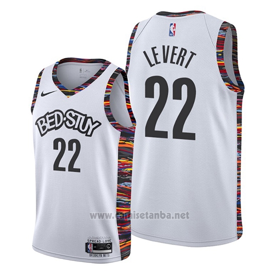 Camiseta Brooklyn Nets Caris Levert #22 Ciudad 2019-20 Blanco